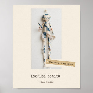 Escreva bonito — Brinquedos de Tecido Poster