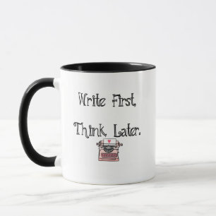 Escreva primeiramente, pense uma caneca de café