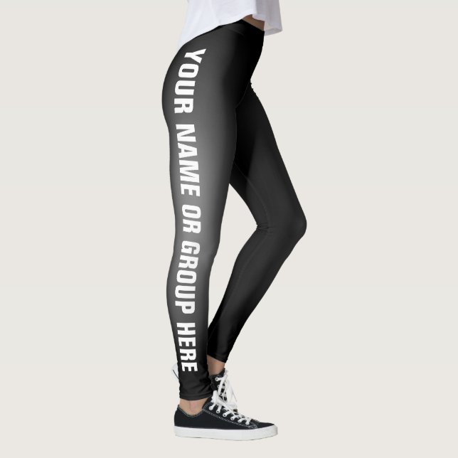 Escreva Seu Nome Leggings Personalizadas Black Fad (Direita)