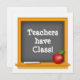 Escreva uma nota: Professores têm placa de classe (Frente/Verso)
