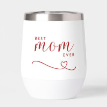 Escrita vermelha elegante da "Melhor Mãe"