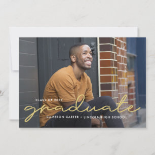 Escrito com Orgulho Editable Graduação Cor Convite