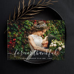 Escrito De Agradecimento Do Chic Forever - Cartão<br><div class="desc">Elegante Cartões de agradecimentos de Script Agradável do Forever com Mensagem de Texto Personalizada no Verso. Perfeito para casamentos,  aniversários,  graduações e outros eventos.</div>