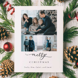 Escrito Mínimo Moderno 3 Foto Feliz Natal