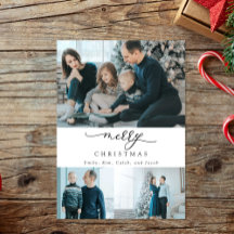 Escrito Mínimo Moderno 3 Foto Feliz Natal