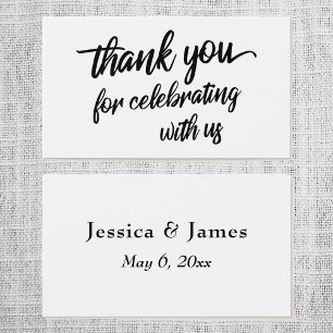 Escrito mínimo obrigado por celebrar conosco