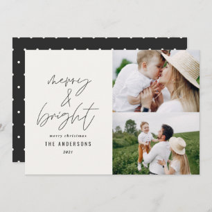 Escrito moderno 1 foto preto branco Natal