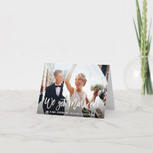 Escrito Moderno Em Pincel Nos Casamos Com Cartão N