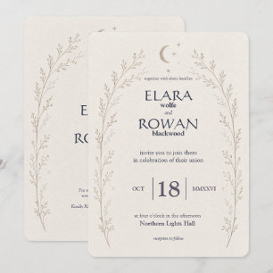 Escrito nas Estrelas Convite de Casamento Celestia