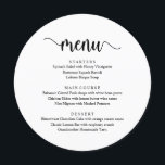 Escrito Negro Russo Moderno, Menu Janto Casamento<br><div class="desc">Escrita Negra Russa Moderna,  Menu de Janto de Casamento. Um menu de bar perfeito para o seu grande dia. Você pode alterar as cores da fonte do script e alterar o conteúdo e as fontes do menu para atender às suas necessidades.</div>