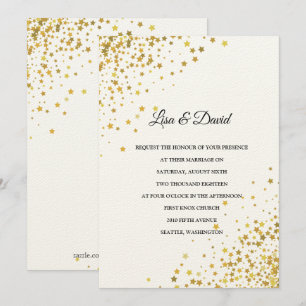 Escrito No Convite Para Casamento De Estrelas