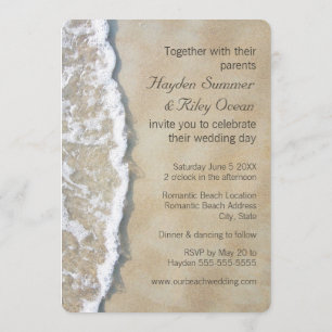 Escrito no Convite para Casamento em Praia de arei
