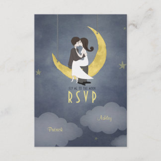 Escrito no Convite RSVP de Casamento de Estrelas
