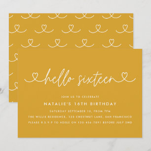Escrito simples de na moda elegante do 16.º aniver