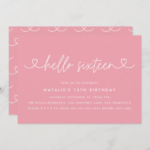 Escrito simples de na moda elegante do 16.º aniver