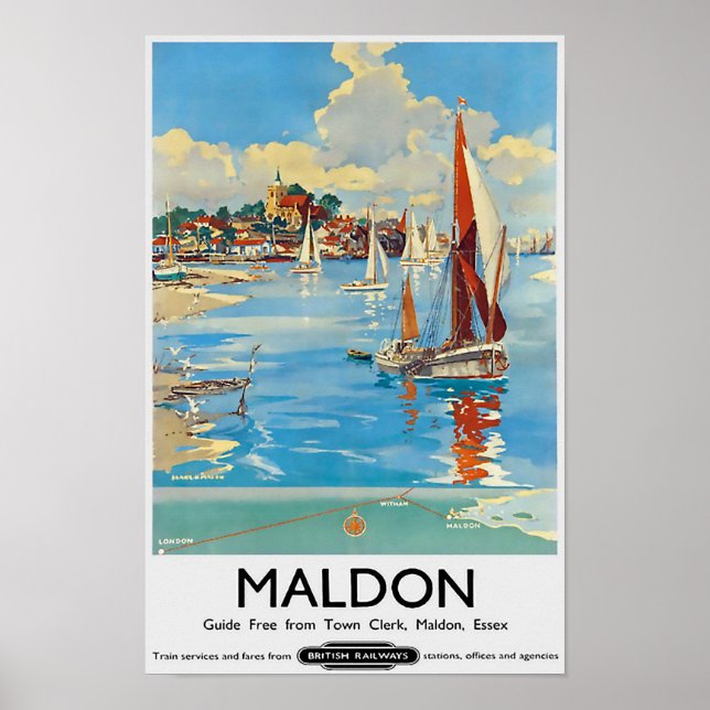 Escritor da Cidade da Poster viagens vintage de ,  (Frente)