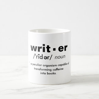 "escritor" definição caneca de café