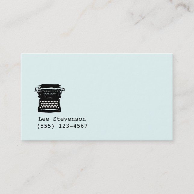 Escritor, Editor, Cartão de visita de Máquina de D (Frente)