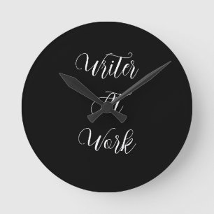Escritor No Relógio Da Ronda De Trabalho