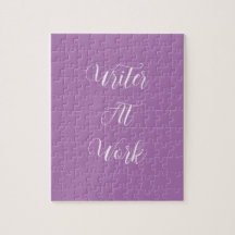 Escritor No Trabalho Quebra-cabeça Roxo