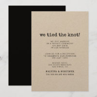 Escritora minimalista Kraft Nós amarramos o cartão
