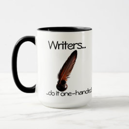 Escritores fazem uma caneca de café