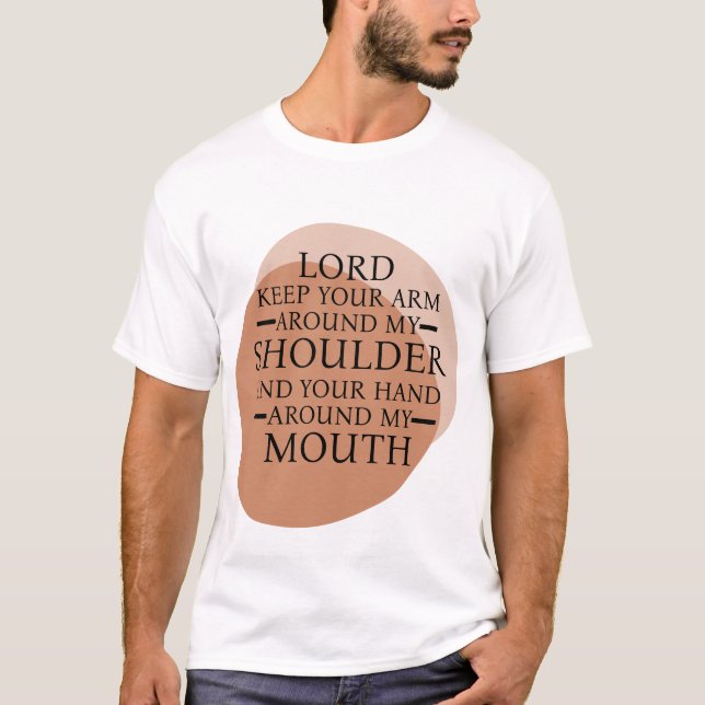 Escritura Camisa Lorde Mantenha Homens do Braço (Frente)