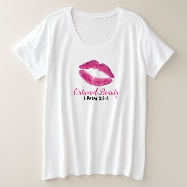 Escritura - Camiseta básica de tamanho mais alto p (Frente do Design)