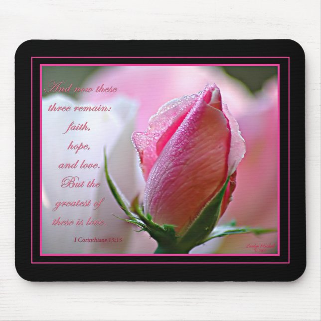 Escritura cor-de-rosa Mousepad (Frente)