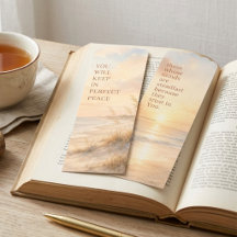 Escritura da Praia de Isaías 26:3 Fé Paz Perfeita