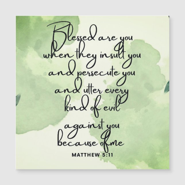 Escritura de 10 Dias em Batitudes Verso 5:11 Magne (Frente)