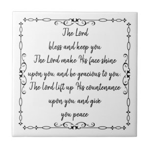 Escritura de bíblia Aaronic Bênção Numb 6:24-26