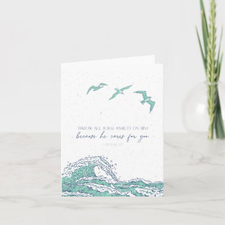 Escritura de Bíblia Versa Encorajadora do Cartão d