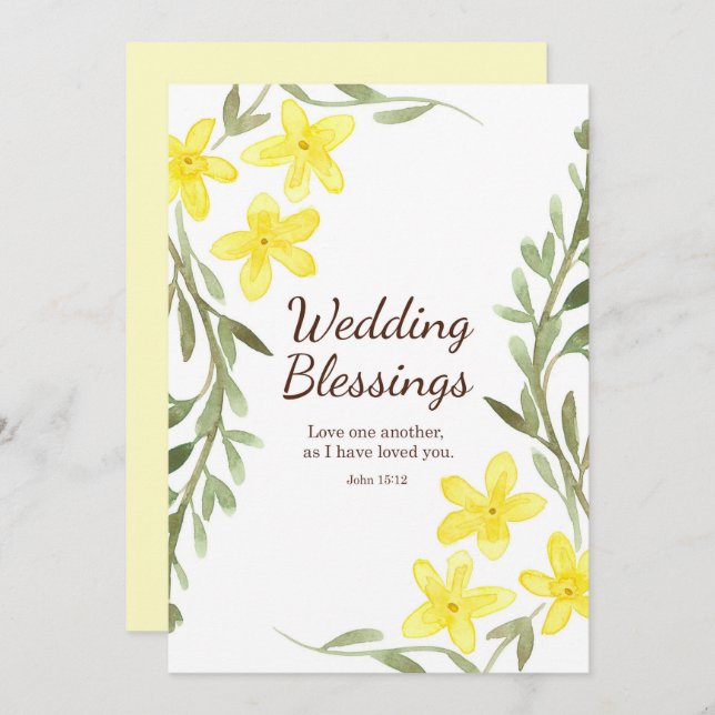 Escritura de Convite para Casamento John 15 12 Chr (Frente/Verso)