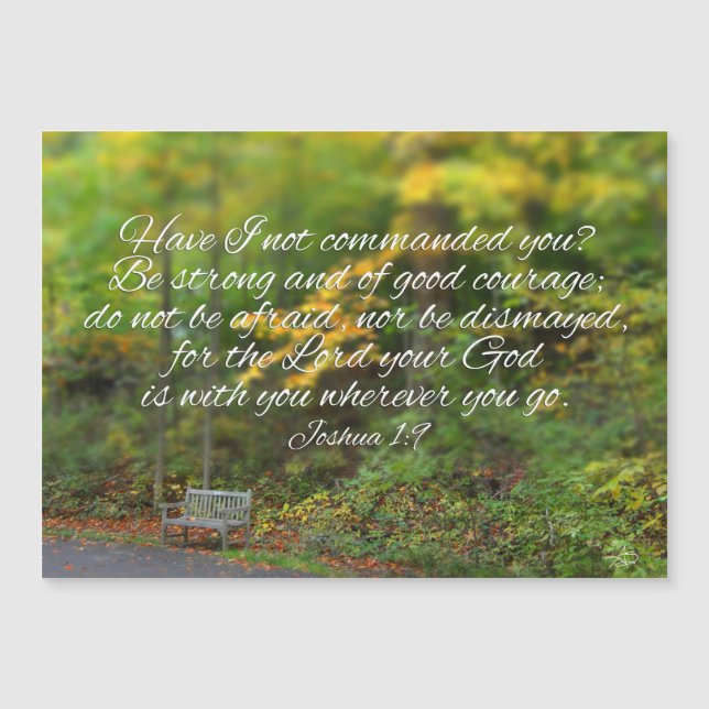 Escritura do cristão do verso da bíblia do 1:9 de (Frente)