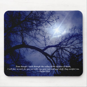 Escritura Mousepad da silhueta da árvore
