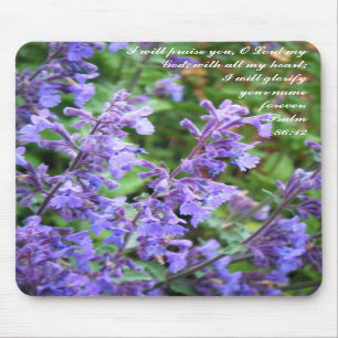 Escritura roxa Mousepad da flor