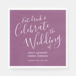 Escritura simples de amora e guardanapos de casame