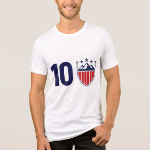 Escudo Atlético Minimalista e Gráfico do Número 10
