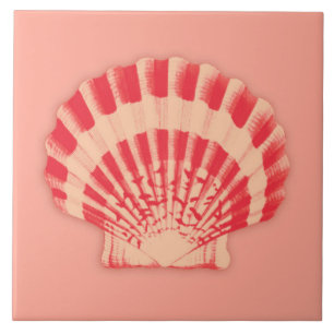 Escudo do mar - coral e pêssego