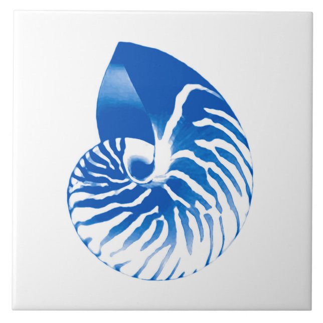 Escudo do nautilus - azuis cobaltos e branco (Frente)