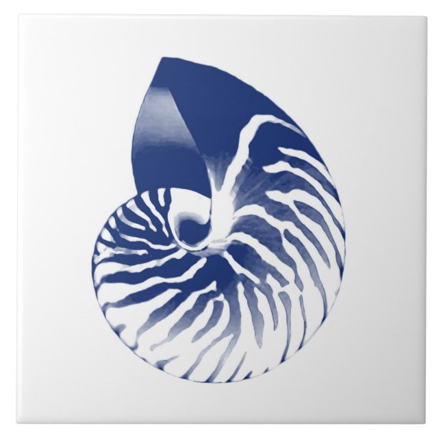 Escudo do nautilus - azuis marinhos e branco (Frente)