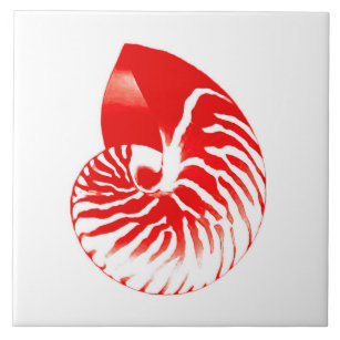 Escudo do nautilus - obscuridade - vermelho e