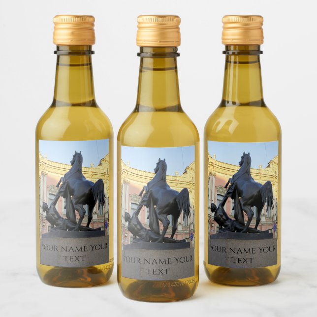 Esculpem a ponte de Anichkov na Rua. Petersburgo (Garrafas)