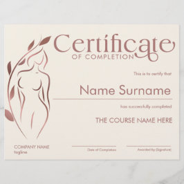 Escultura de certificado de conclusão minimalista