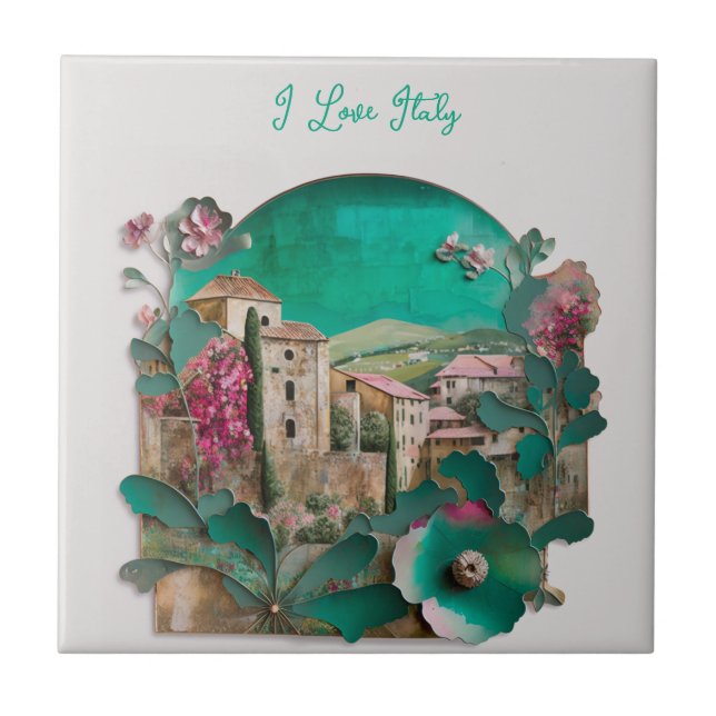 Escultura de papel em italiano floral (Frente)