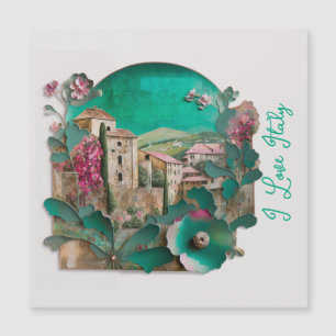 Escultura de papel em italiano floral