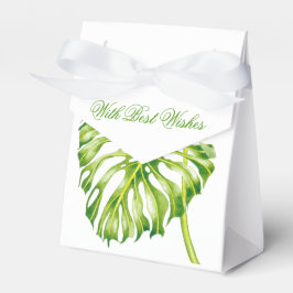 Esculturas de folha numa caixa de favores