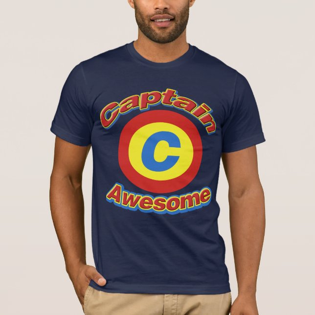 Escuro Camisa do capitão Impressionante Homem (Frente)