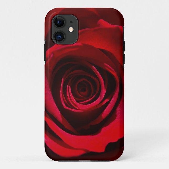 Escuro - capas de iphone da rosa vermelha (Verso)
